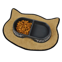 Premium Cat Head Shaped Microfiber Absorbent Pet Mat