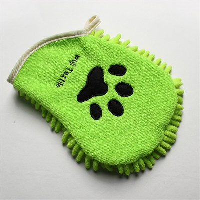 Hot Sale pet supplies Microfiber cleaning washing pet grooming mitt