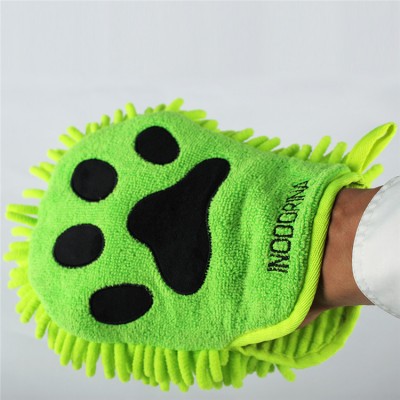 Top quality super water absorbability soft dog grooming glove